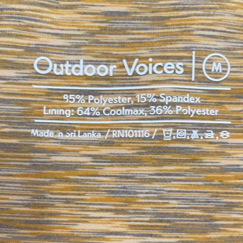 Outdoor Voices Flow Freeform 7/8 Leggings Sunset Yellow/Gray Workout Gym Medium - Picture 8 of 12